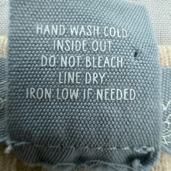 Sky & Sparrow Tie Front Ribbed Knit Top XS Beige Pointelle Long Sleeve Cropped - Picture 13 of 13